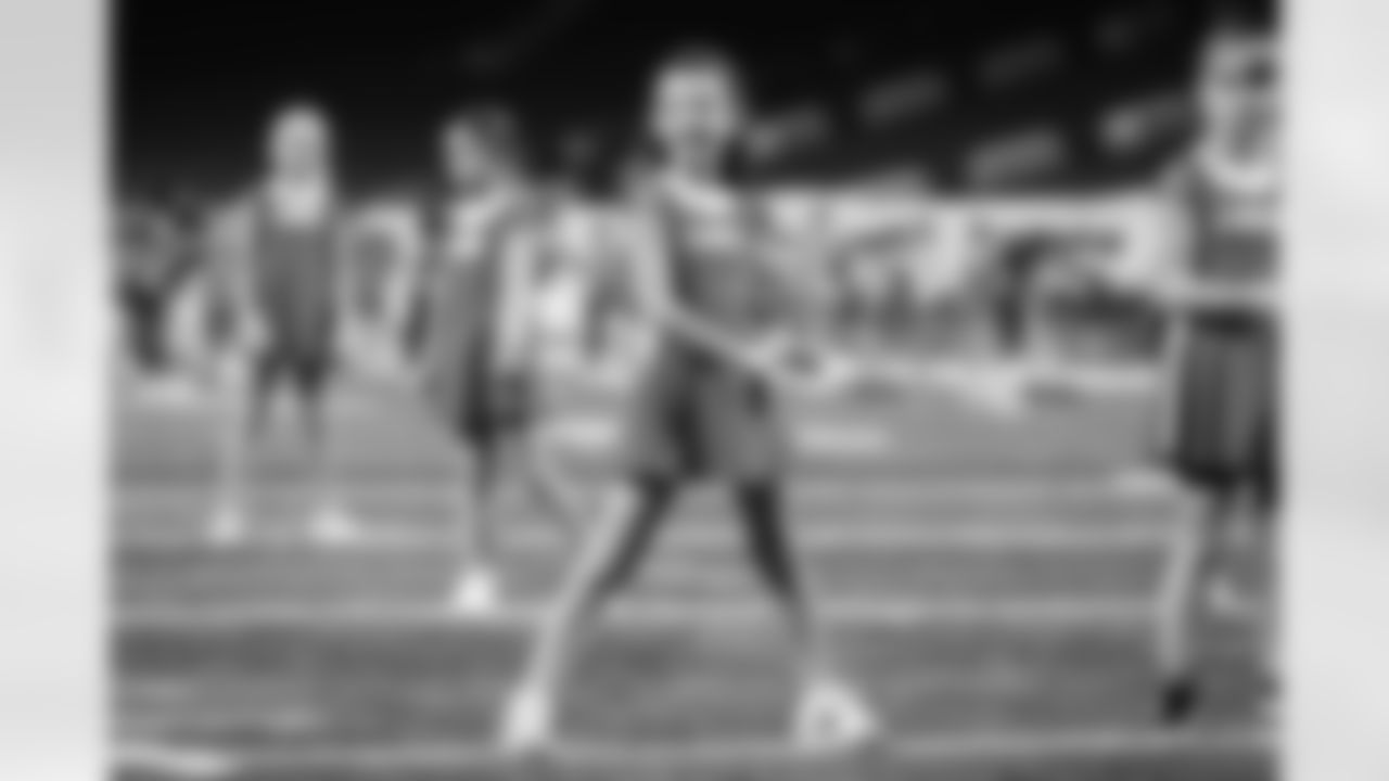 Participants during the junior cheer clinic at Ford Field on Dec. 7, 2025 in Detroit. (Mike Ferdinande/Detroit Lions)