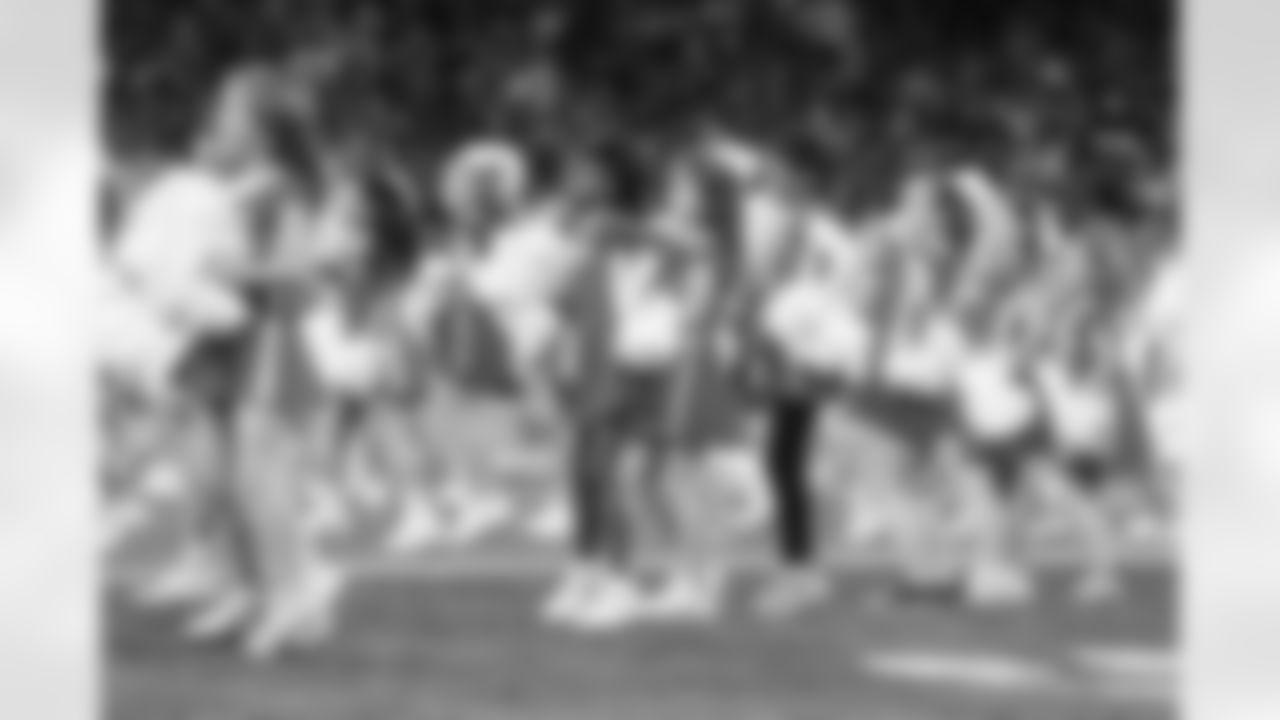 Detroit Lions Junior Cheer Clinic performs at halftime during an NFL football game against the Pittsburgh Steelers on Sunday, Dec. 21, 2025 in Detroit. (Jeff Nguyen/Detroit Lions via AP)