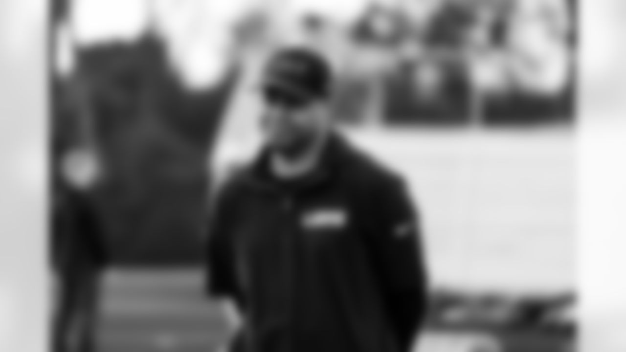 Detroit Lions passing game coordinator David Shaw during offseason workouts at the Meijer Performance Center on May 7, 2025 in Allen Park, Mich. (Jeff Nguyen/Detroit Lions)