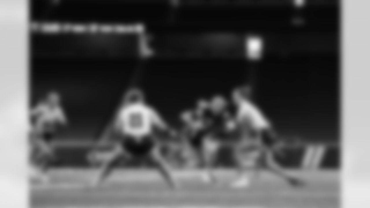 Brighton (#1) v St. Joseph (#6) play in the championship game during the Michigan Girls High School Flag Football state championship at Ford Field on June 1, 2025 in Detroit. (Carl Jones II/Detroit Lions)