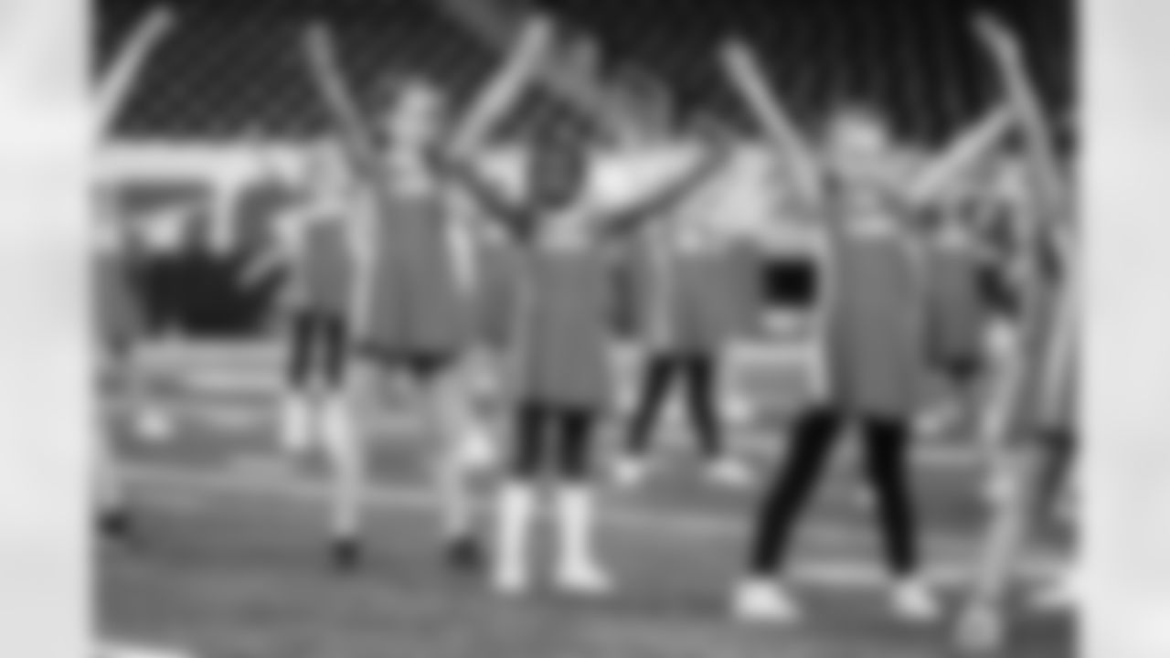Participants during the junior cheer clinic at Ford Field on Dec. 7, 2025 in Detroit. (Mike Ferdinande/Detroit Lions)