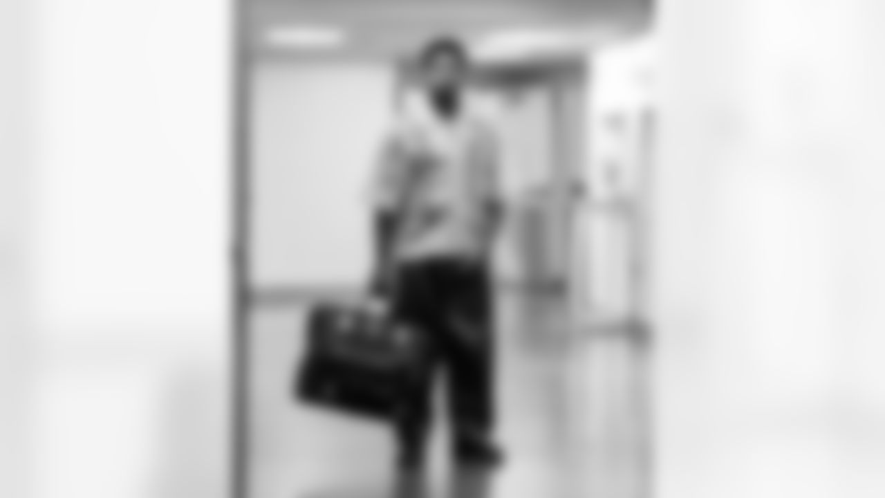 Detroit Lions cornerback D.J. Reed (4) arrives to an NFL football game against the Los Angeles Rams on Sunday, Dec. 14, 2025 in Inglewood, Calif. (Jeff Nguyen/Detroit Lions via AP)