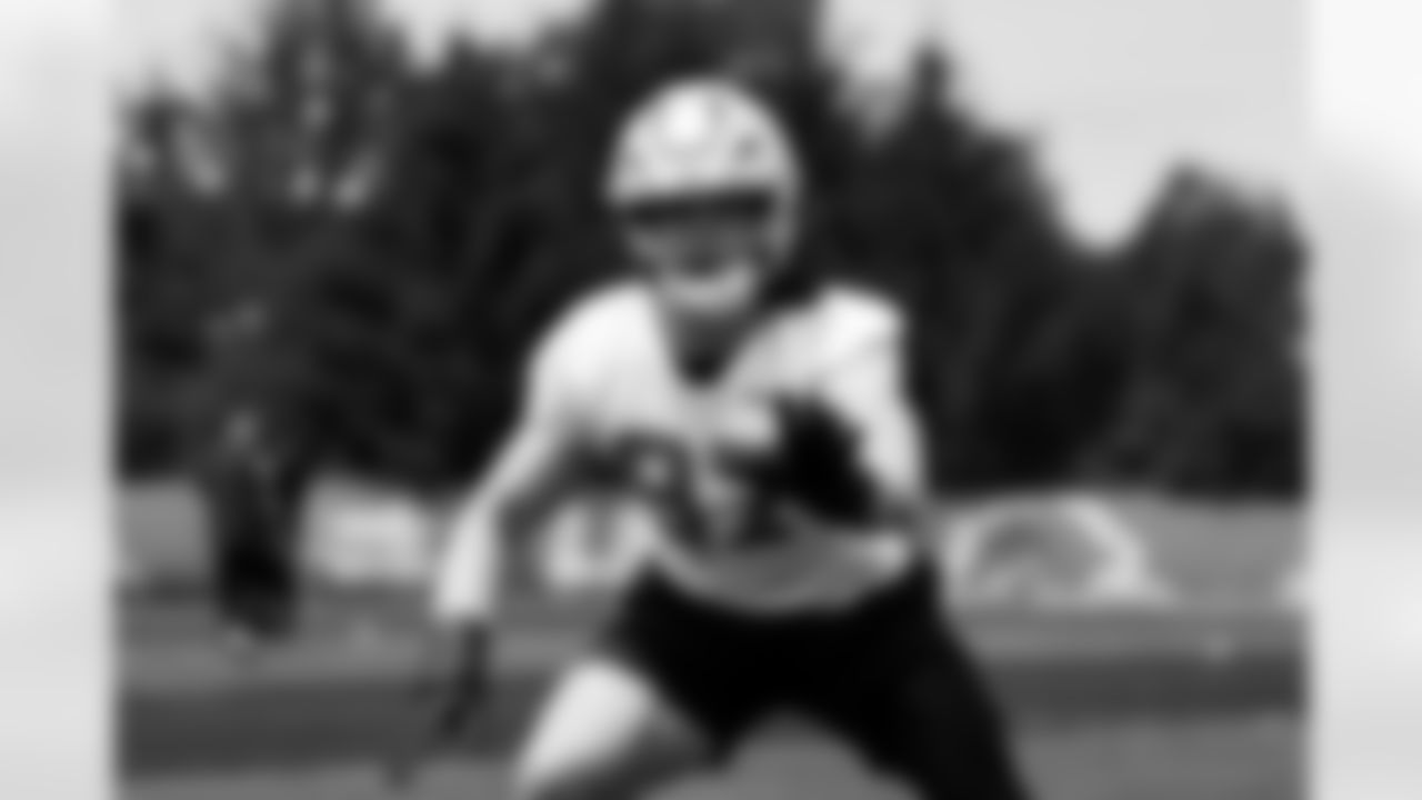 Detroit Lions edge rusher Aidan Hutchinson (97) during OTAs at the Meijer Performance Center on May 30, 2025 in Allen Park, Mich. (Jeff Nguyen/Detroit Lions)