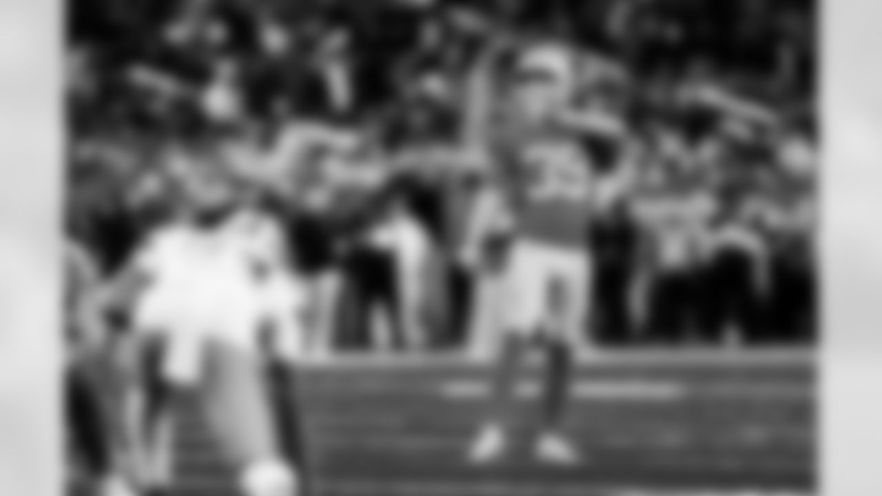 Detroit Lions kicker Jake Bates (39) during an NFL football game against the Green Bay Packers on Thursday, Nov. 27, 2025 in Detroit. (Jeff Nguyen/Detroit Lions via AP)