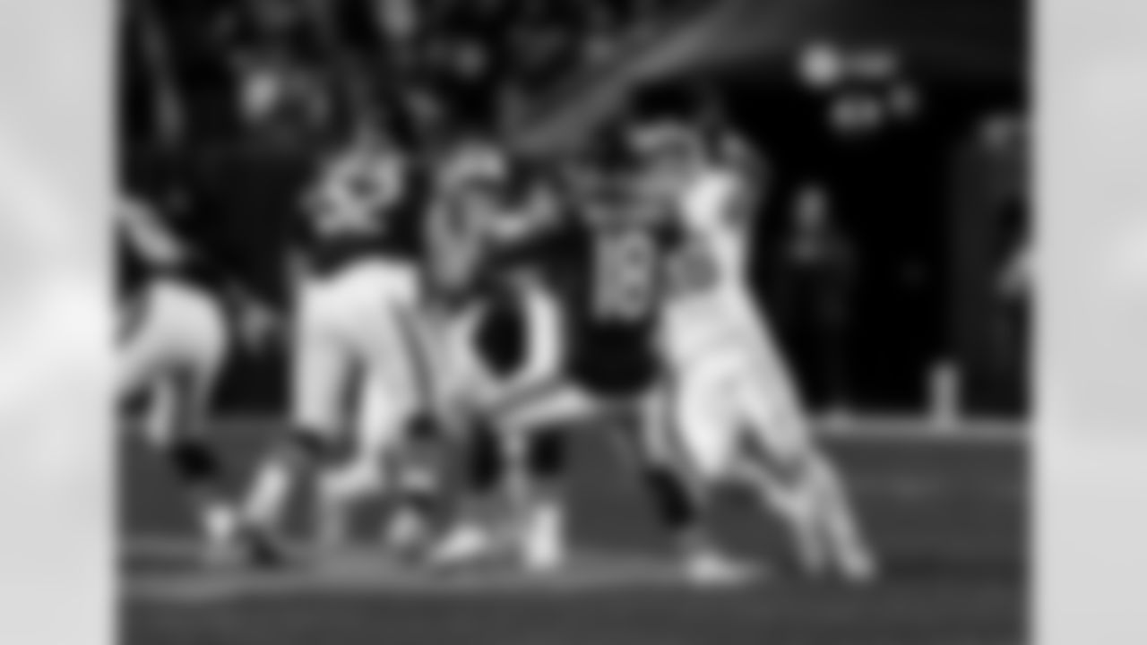 Detroit Lions linebacker Jack Campbell (46) during an NFL football game against the Chicago Bears on Sunday, Jan. 4, 2026 in Chicago. (Jeff Nguyen/Detroit Lions via AP)