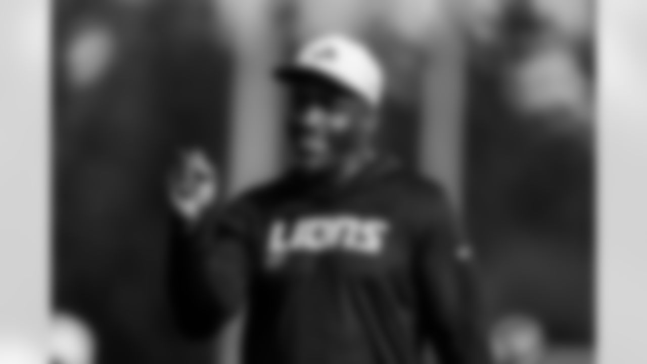 Detroit Lions assistant head coach/wide receivers coach Scottie Montgomery during training camp at the Meijer Performance Center on July 24, 2025 in Allen Park, Mich. (Jeff Nguyen/Detroit Lions)