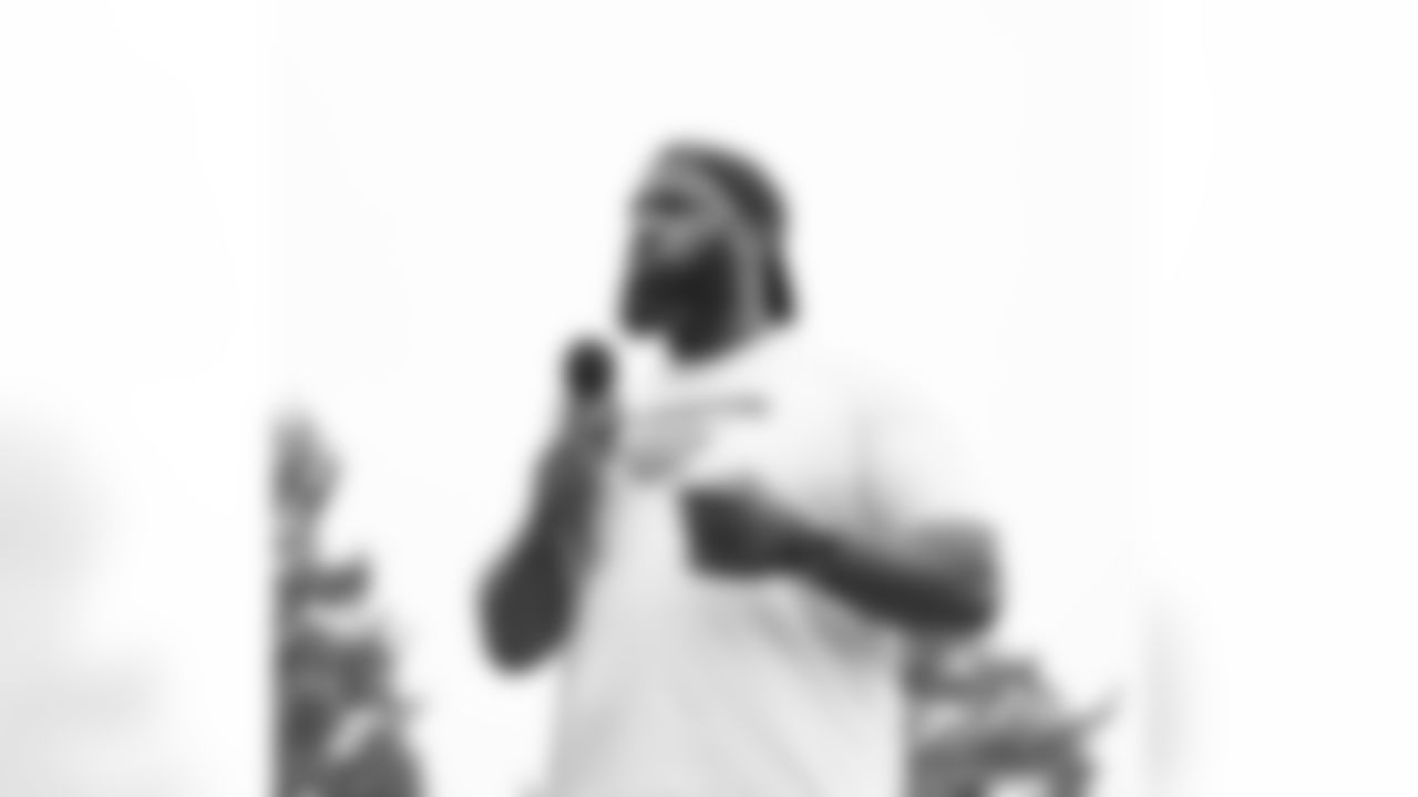 UDIM representative Aaron Scott during Field Day at Detroit Lions Academy on June 6, 2025 in Detroit. (Izzy Rincon/Detroit Lions)