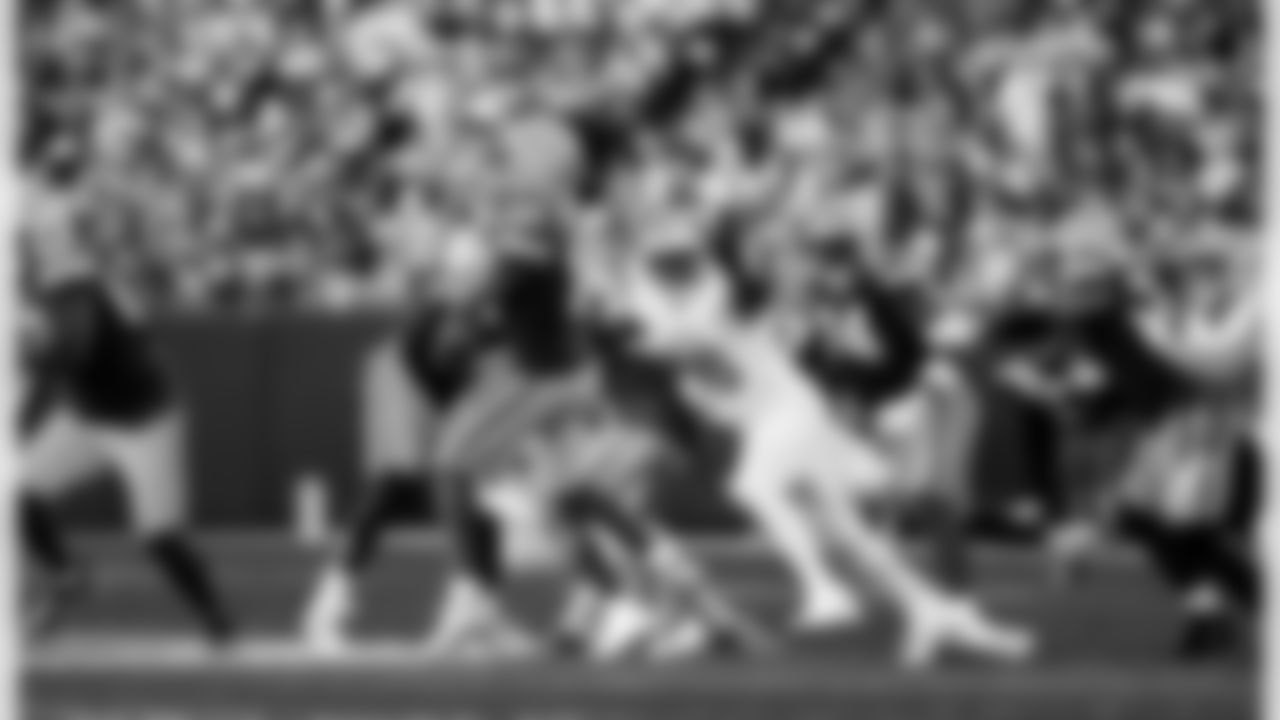 Detroit Lions edge rusher Al-Quadin Muhammad (96) during an NFL football game against the Green Bay Packers on Sunday, Sept. 7, 2025, in Green Bay, Wis. (Jeff Nguyen/Detroit Lions via AP)