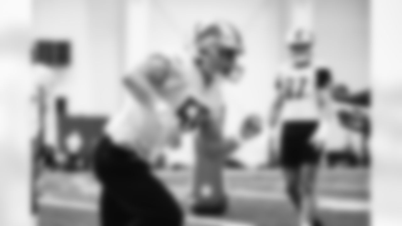 Detroit Lions linebacker Trevor Nowaske (59) during practice at the Lions training facility in Allen Park, MI on November 10, 2023. (Jeff Nguyen/Detroit Lions)