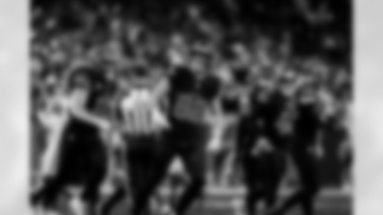 Detroit Lions tight end Ross Dwelley (82) during an NFL football game against the New York Giants on Sunday, Nov. 23, 2025 in Detroit. (Jeff Nguyen/Detroit Lions via AP)