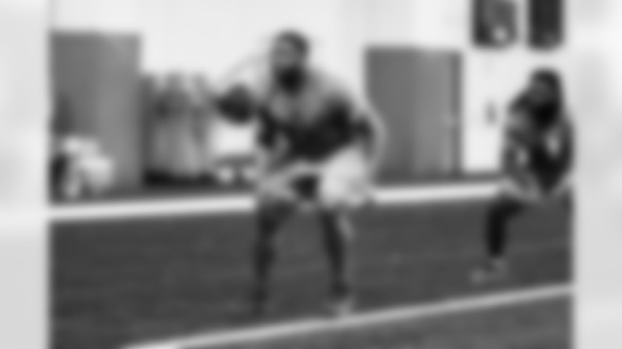 Detroit Lions tackle Jamarco Jones (72) during offseason workouts at the Meijer Performance Center on April 22, 2025 in Allen Park, Mich. (Jeff Nguyen/Detroit Lions)