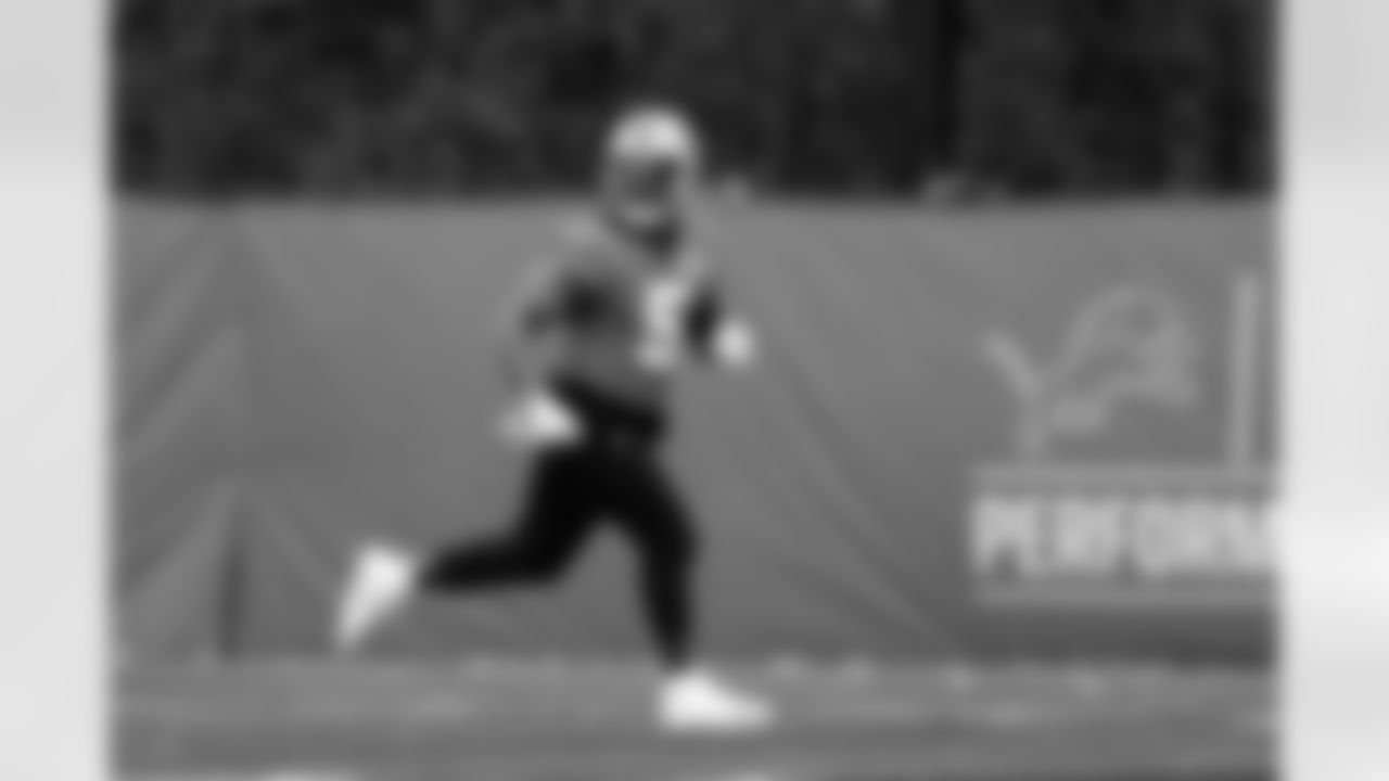 Detroit Lions running back David Montgomery (5) during practice at the Meijer Performance Center on Nov. 7, 2025 in Allen Park, Mich. (Jeff Nguyen/Detroit Lions)