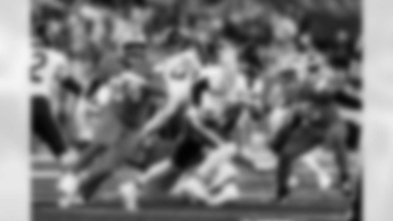 Detroit Lions defensive lineman Mekhi Wingo (94) applies pressure to Chicago Bears quarterback Caleb Williams (18) during an NFL football game against the Chicago Bears on Sunday, Sept. 14, 2025 in Detroit. (Jeff Nguyen/Detroit Lions via AP)