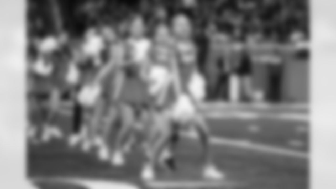 Junior Cheer participants perform at halftime during an NFL football game against the Pittsburgh Steelers on Sunday, Dec. 21, 2025 in Detroit. (Mike Ferdinande/Detroit Lions)