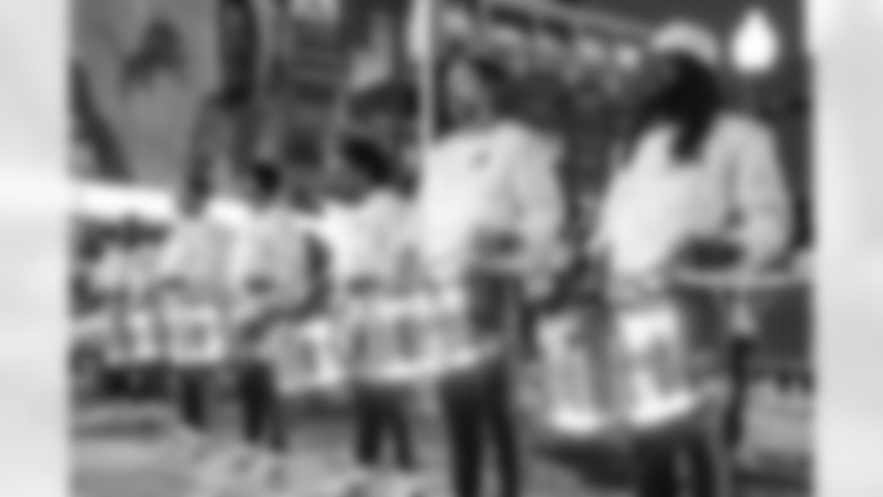 Detroit Lions Honolulu Boom performs before an NFL football game against the Dallas Cowboys on Thursday, Dec. 4, 2025 in Detroit. (Mike Ferdinande/Detroit Lions)