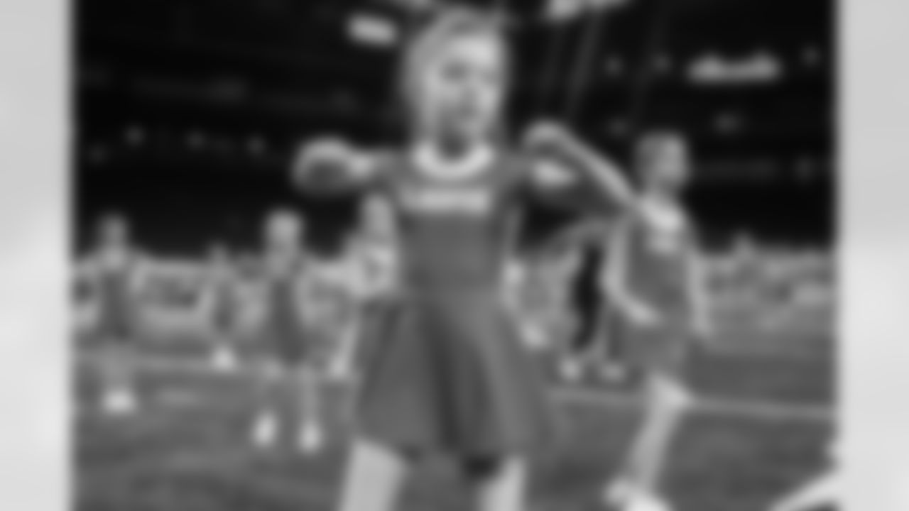 Participants during the junior cheer clinic at Ford Field on Dec. 7, 2025 in Detroit. (Mike Ferdinande/Detroit Lions)