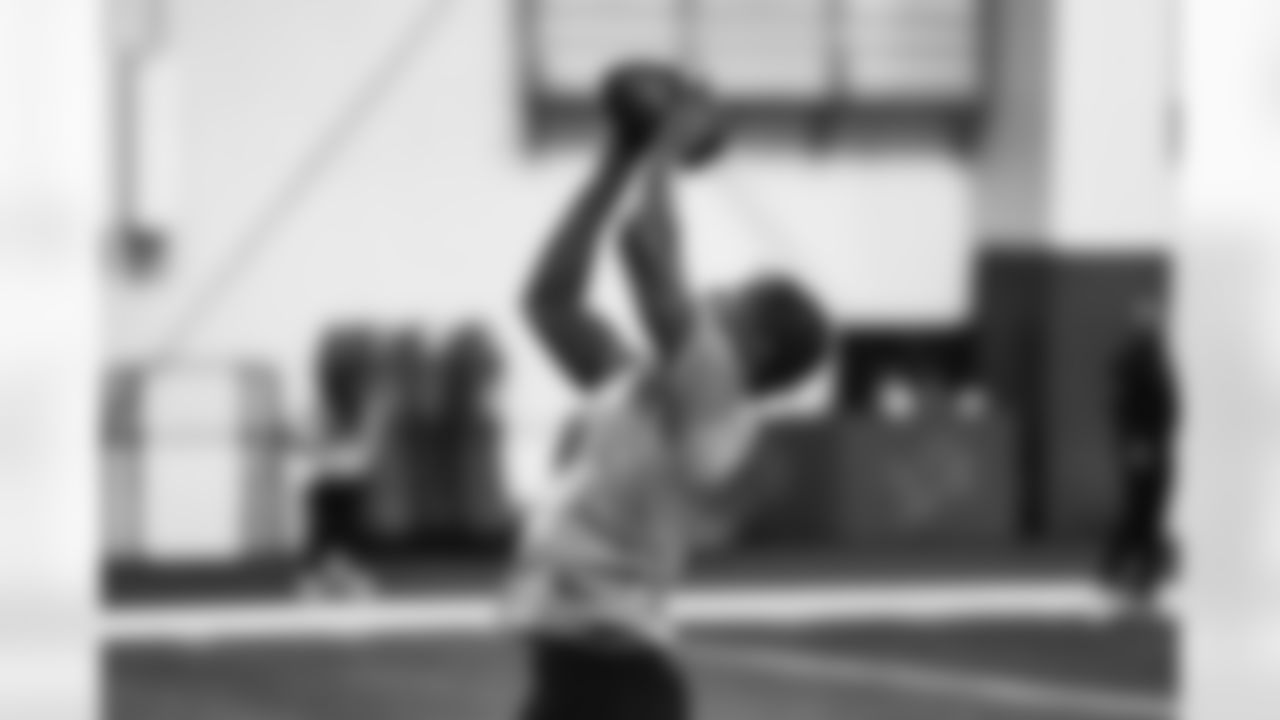 Detroit Lions wide receiver Dominic Lovett (19) during offseason workouts at the Meijer Performance Center on May 21, 2025 in Allen Park, Mich. (Jeff Nguyen/Detroit Lions)
