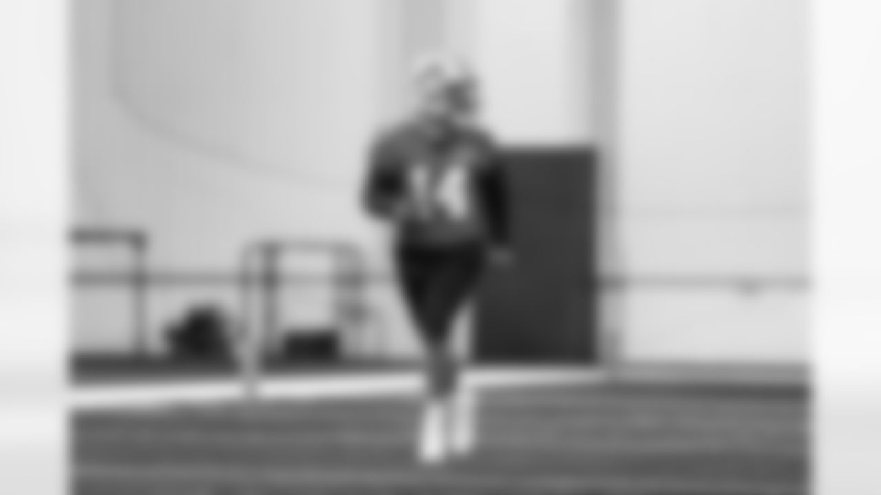 Detroit Lions wide receiver Amon-Ra St. Brown (14) during practice at the Meijer Performance Center on Dec. 19, 2025 in Allen Park, Mich. (Jeff Nguyen/Detroit Lions)