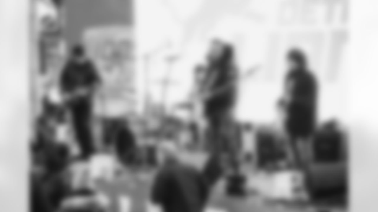 Fans attend a Thanksgiving game watch party on Thursday, Nov. 27, 2025 in Windsor, Canada. (Paul Shrek/Detroit Lions via AP)