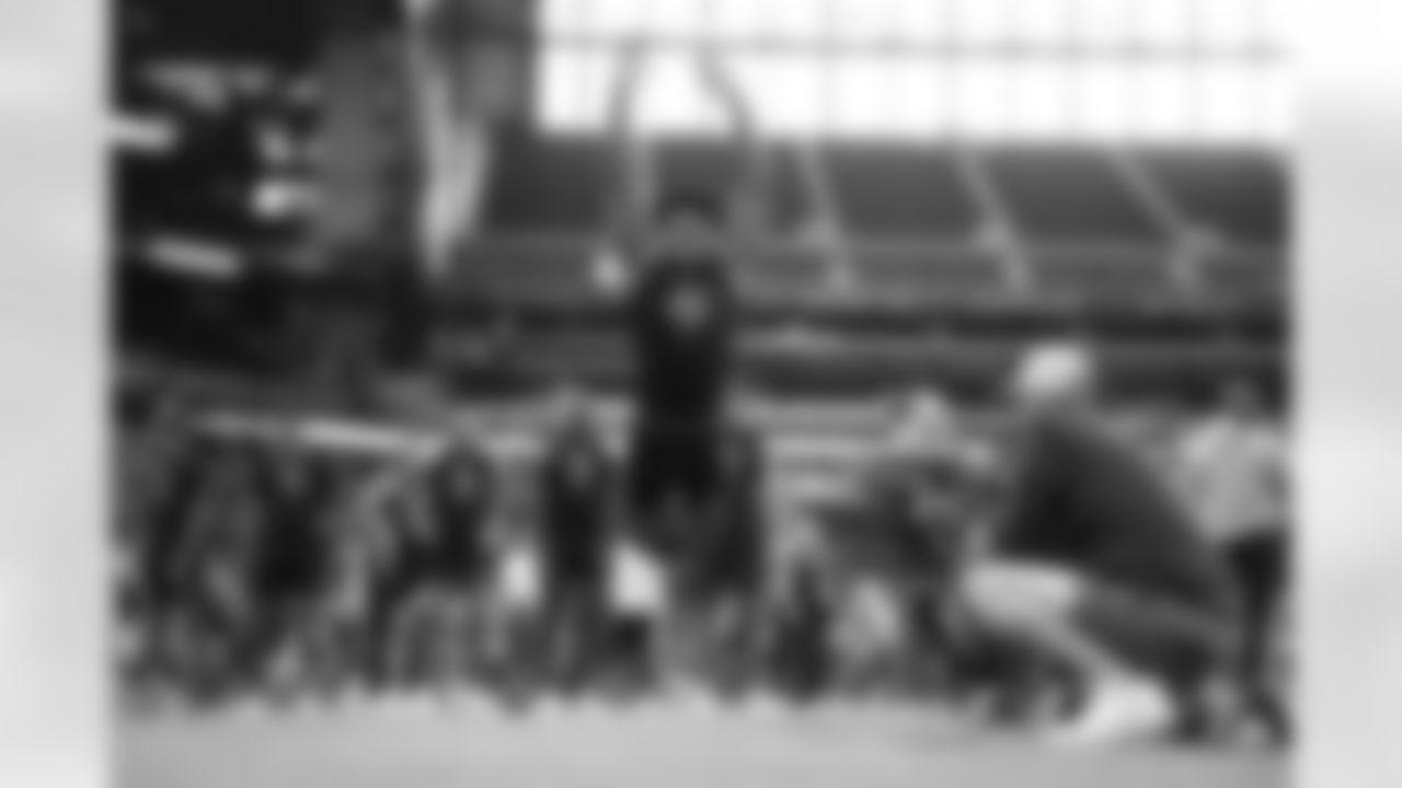 Nebraska defensive back DeShon Singleton (46) participates in the Broad Jump at the NFL football scouting combine, Friday, Feb. 27, 2026, in Indianapolis. (Gregory Payan/AP Content Services for NFL)