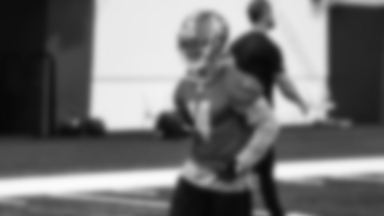 Detroit Lions wide receiver Amon-Ra St. Brown (14) during practice at the Lions training facility in Allen Park, MI on January 5, 2024. (Jeff Nguyen/Detroit Lions)