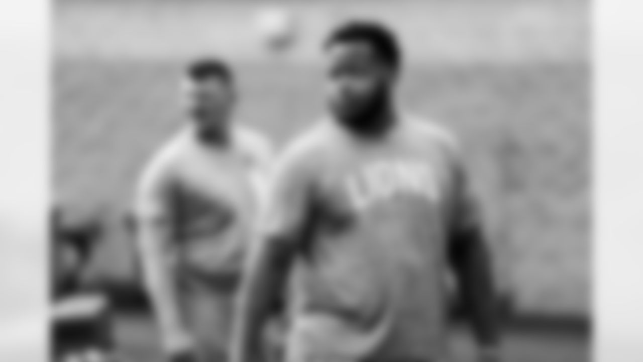 Detroit Lions offensive lineman Miles Frazier (71) during offseason workouts at the Meijer Performance Center on May 19, 2025 in Allen Park, Mich. (Jeff Nguyen/Detroit Lions)