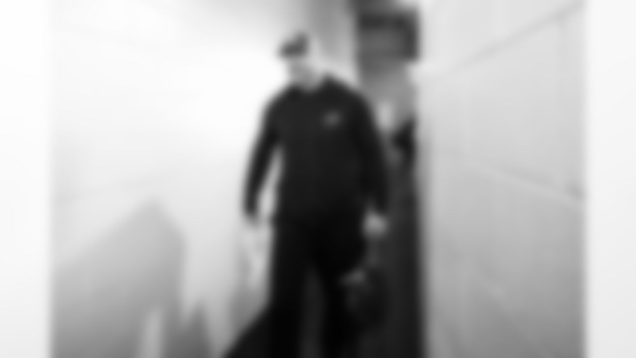 Detroit Lions head coach Dan Campbell arrives to an NFL football game against the Chicago Bears on Sunday, Jan. 4, 2026 in Chicago. (Jeff Nguyen/Detroit Lions via AP)