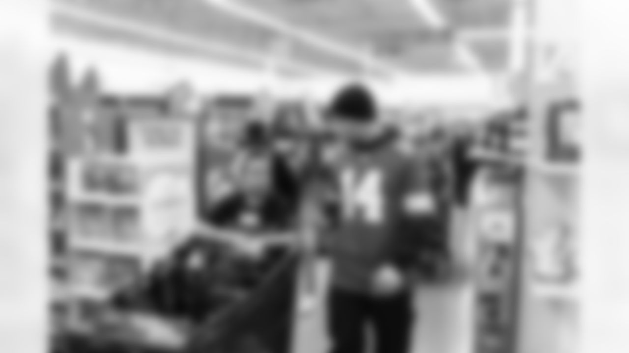 Detroit Lions wide receiver Amon-Ra St. Brown (14) during Shop with a Lion at Meijer on Dec. 8, 2025 in Detroit. (Stephanie VanWagoner/Detroit Lions)