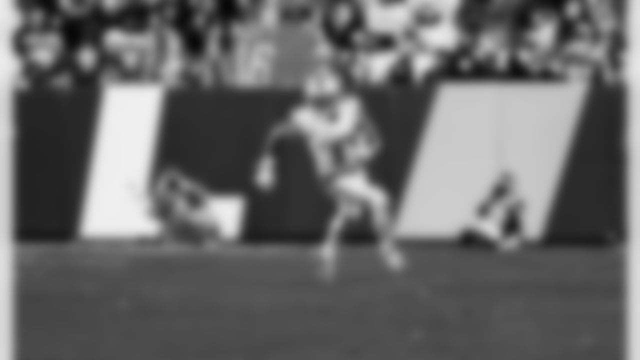 Detroit Lions wide receiver Jameson Williams (1) during an NFL football game against the Washington Commanders on Sunday, Nov. 9, 2025 in Landover, Md. (Jeff Nguyen/Detroit Lions via AP)