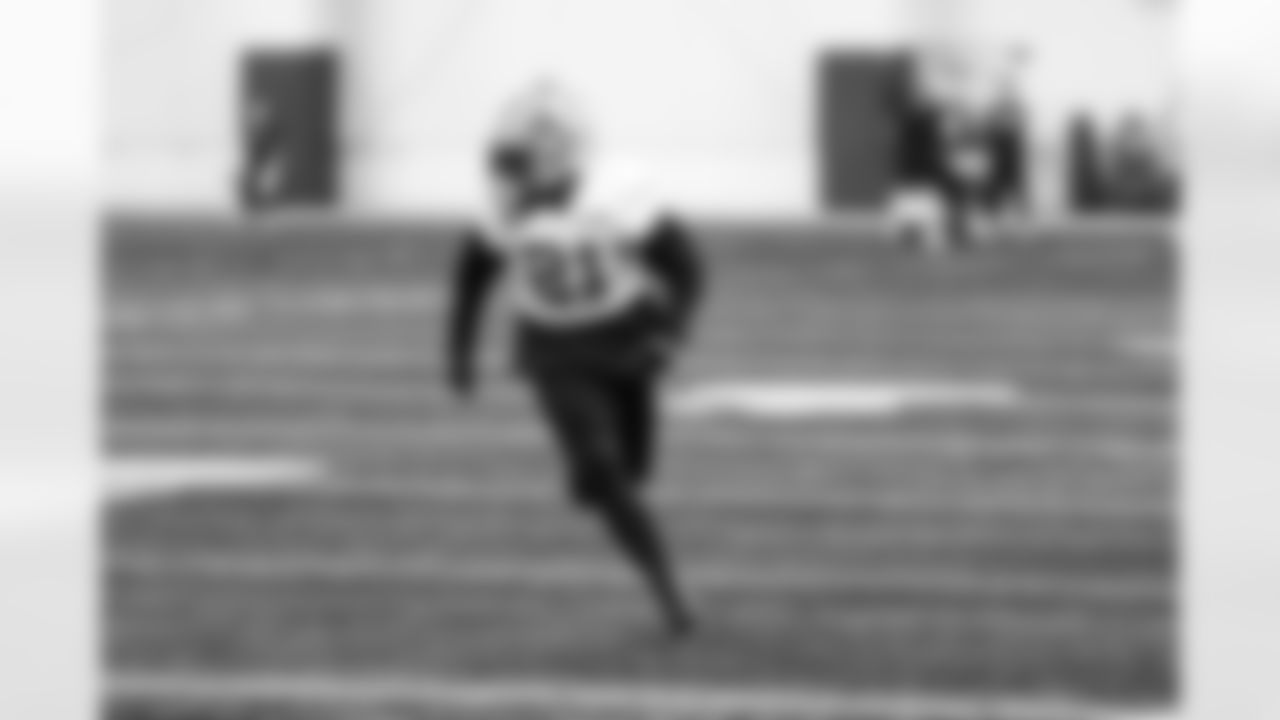 Detroit Lions cornerback Amik Robertson (21) during practice at the Meijer Performance Center on Dec. 12, 2025 in Allen Park, Mich. (Jeff Nguyen/Detroit Lions)