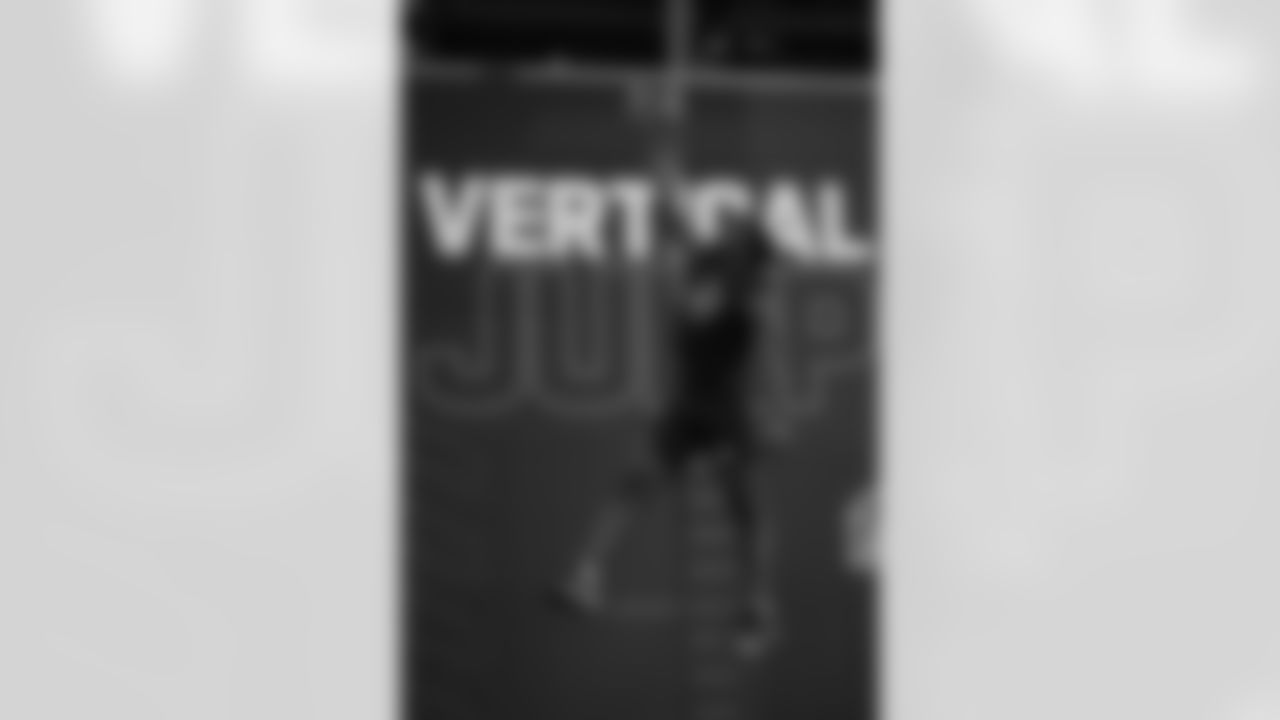 SMU defensive back Ahmaad Moses (42) runs a drill at the NFL football scouting combine in Indianapolis, Friday, Feb. 27, 2026. (AP Photo/Julio Cortez)