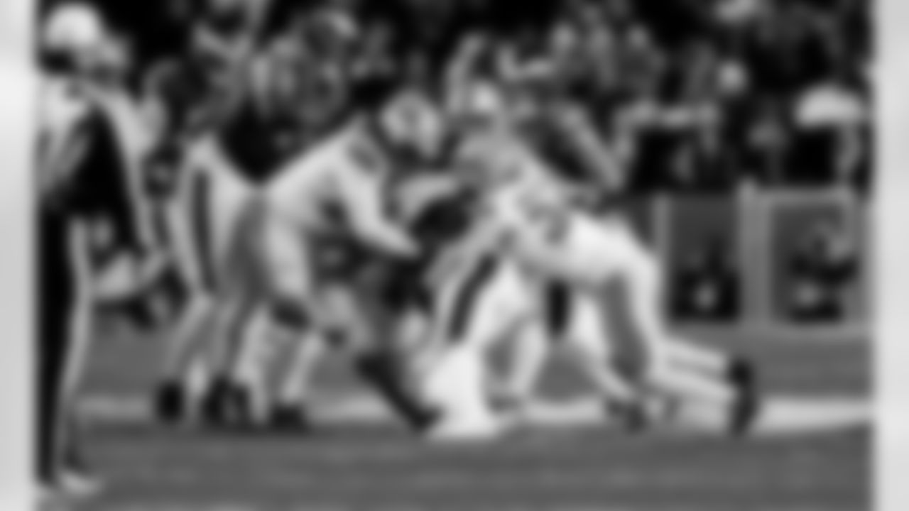 Detroit Lions defensive lineman Alim McNeill (54), Detroit Lions linebacker Jack Campbell (46), and Detroit Lions linebacker Alex Anzalone (34) during an NFL football game against the Philadelphia Eagles on Sunday, Nov. 16, 2025 in Philadelphia. (Jeff Nguyen/Detroit Lions via AP)