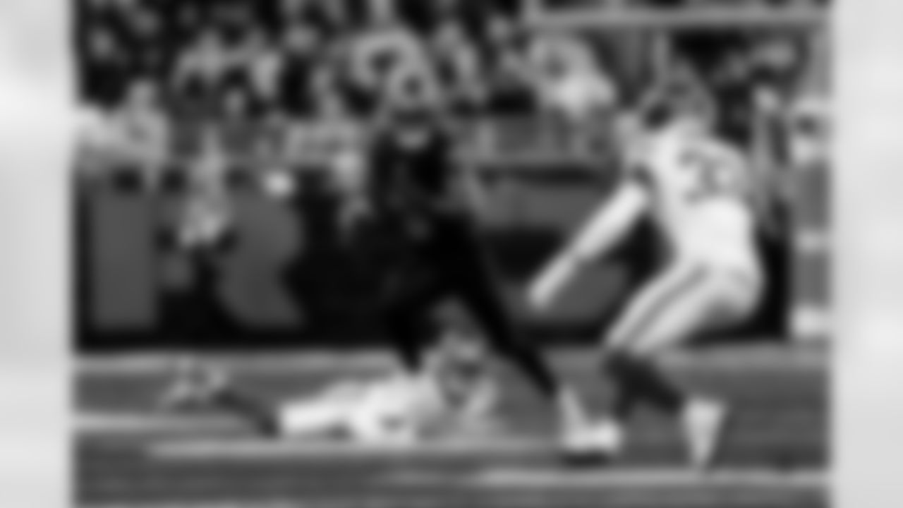 Detroit Lions running back Jahmyr Gibbs (0) during an NFL football game against the New York Giants on Sunday, Nov. 23, 2025 in Detroit. (Jeff Nguyen/Detroit Lions via AP)