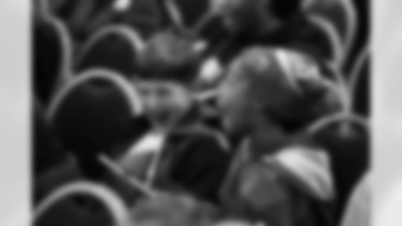 Students excited for the event to begin during the One Pride Literacy Fest at Ford Field on Oct. 28, 2025 in Detroit. (Steven Stark/Detroit Lions)