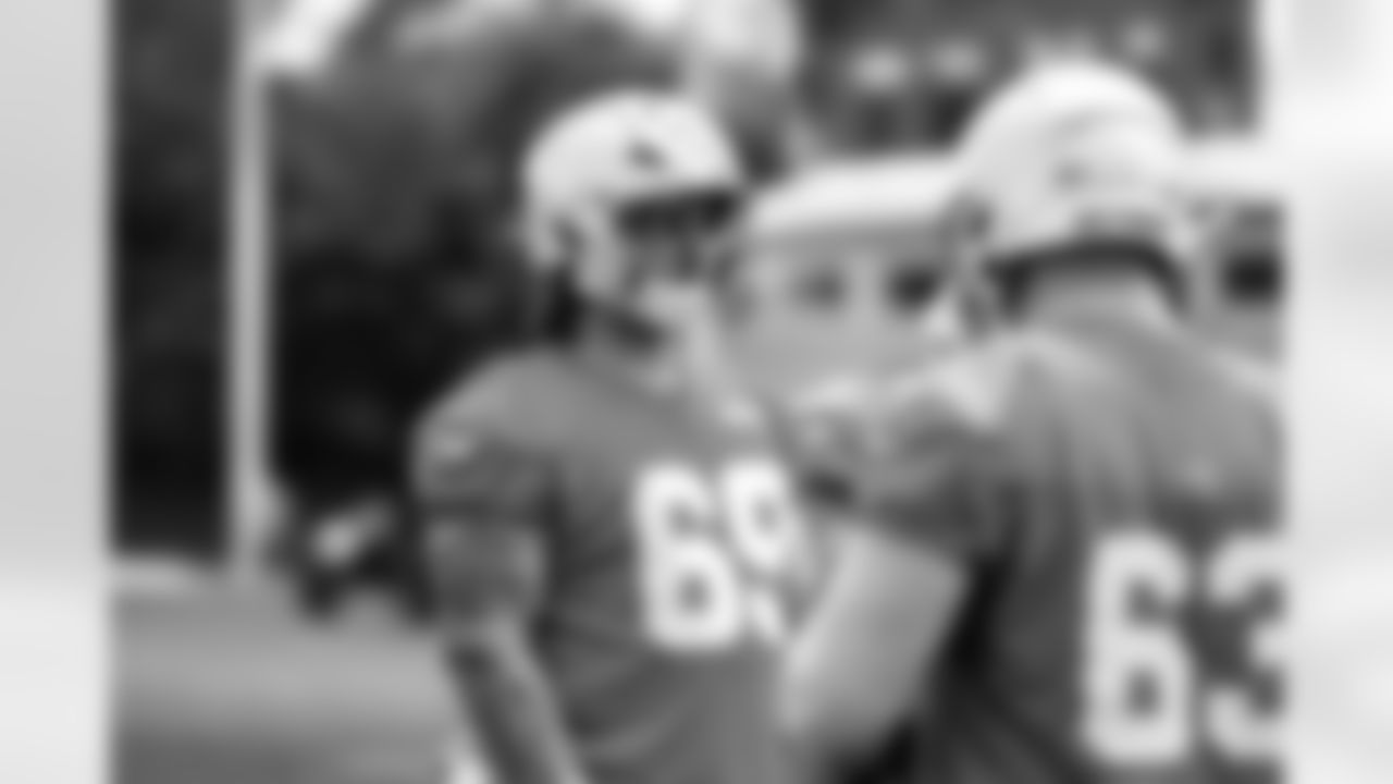 Detroit Lions offensive lineman Tate Ratledge (69) during OTAs at the Meijer Performance Center on June 3, 2025 in Allen Park, Mich. (Jeff Nguyen/Detroit Lions)
