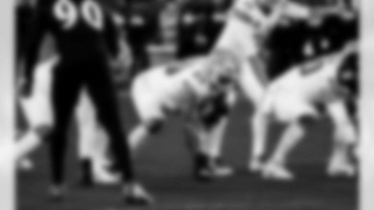 Detroit Lions offensive lineman Tate Ratledge (69) during an NFL football game against the Baltimore Ravens on Monday, Sept. 22, 2025 in Baltimore. (Jeff Nguyen/Detroit Lions via AP)