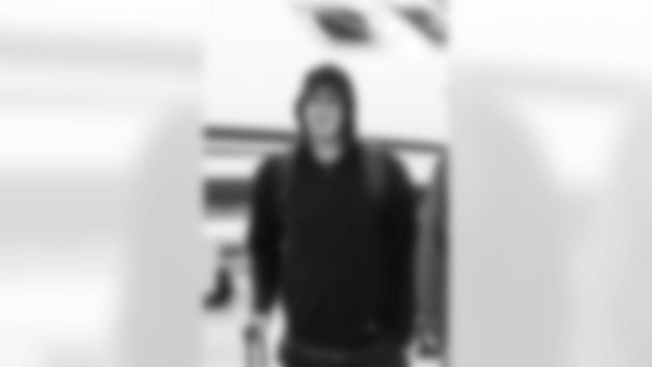 Detroit Lions quarterback Jared Goff (16) travels to Los Angeles on Nov. 13, 2025. (Jeff Nguyen/Detroit Lions via AP)