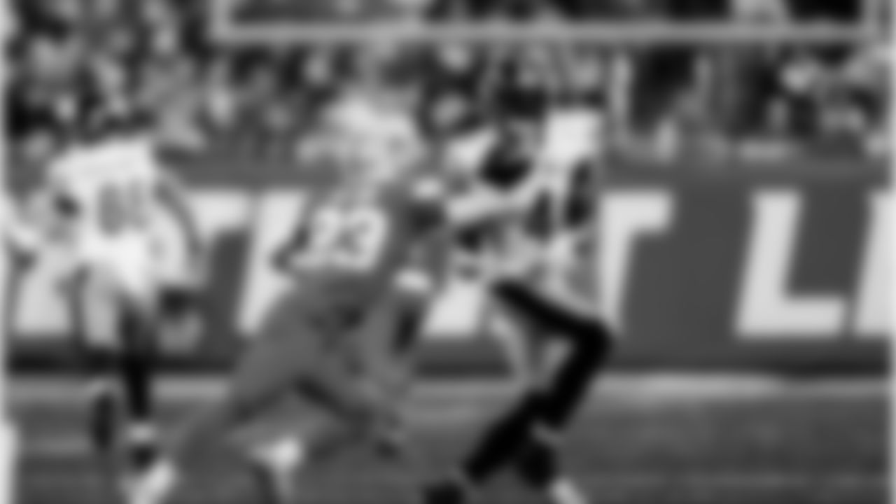 Detroit Lions cornerback Rock Ya-Sin (23) breaks up a pass during an NFL football game against the Pittsburgh Steelers on Sunday, Dec. 21, 2025 in Detroit. (Jeff Nguyen/Detroit Lions via AP)