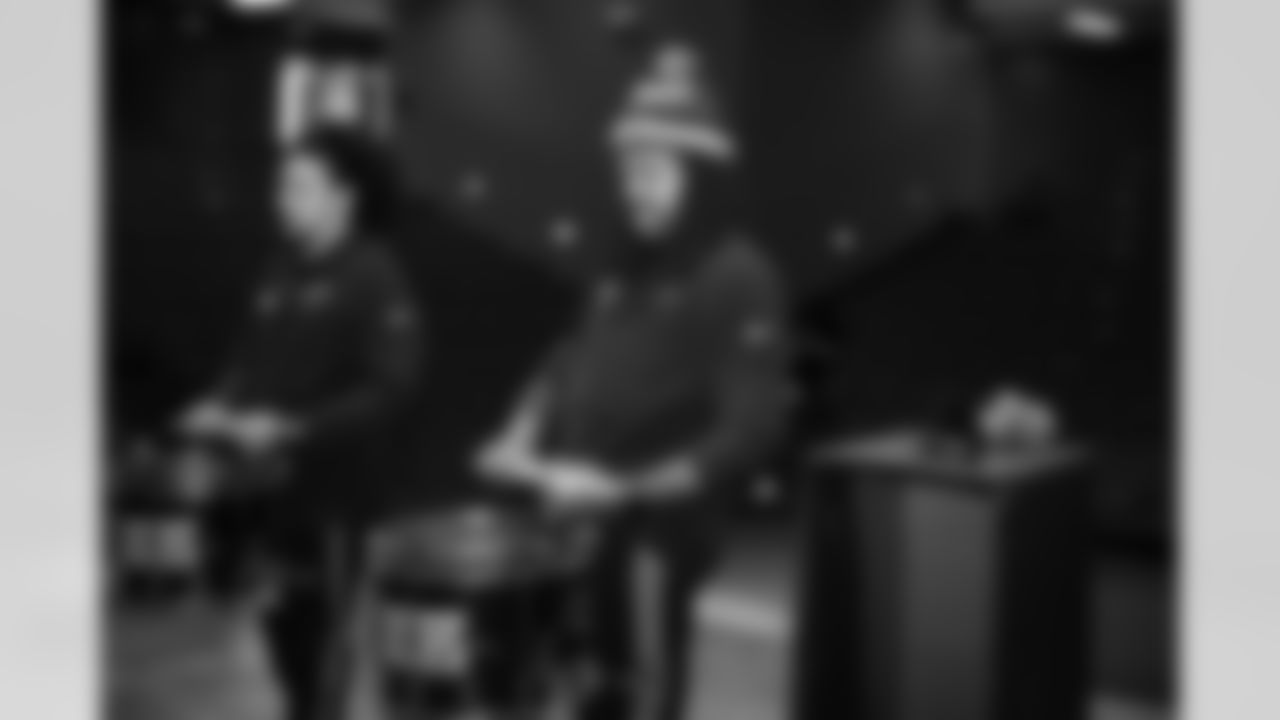 Members of Detroit Lions Honolulu Boom and students during a Count Day activation event at Detroit Lions Academy on Feb. 11, 2026 in Detroit. (Carl Jones II/Detroit Lions)