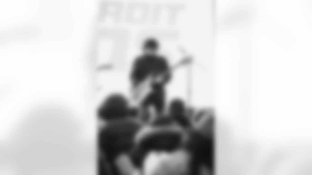 Fans attend a Thanksgiving game watch party on Thursday, Nov. 27, 2025 in Windsor, Canada. (Paul Shrek/Detroit Lions via AP)