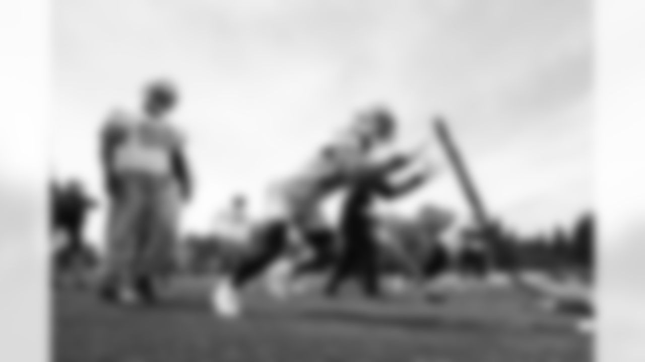Detroit Lions edge rusher Al-Quadin Muhammad (96) during OTAs at the Meijer Performance Center on May 30, 2025 in Allen Park, Mich. (Jeff Nguyen/Detroit Lions)