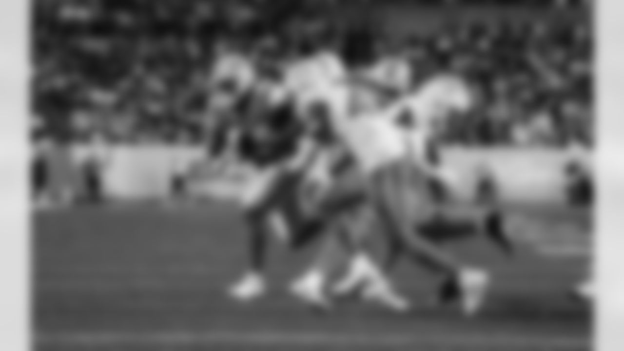 Detroit Lions running back Jabari Small (42) during an NFL football game against the Los Angeles Chargers, Thursday, July 31, 2025, in Canton, Ohio. (Jeff Nguyen/Detroit Lions via AP)