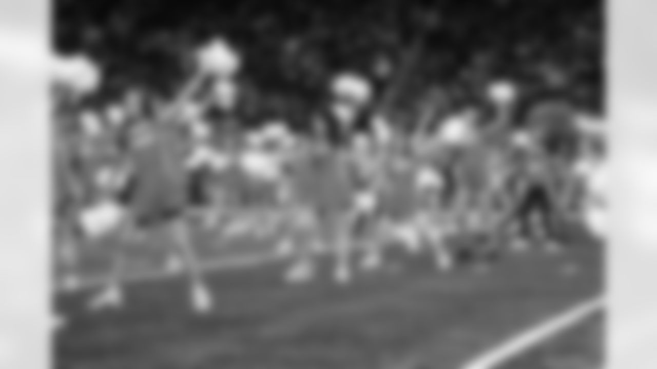 Junior Cheer participants perform at halftime during an NFL football game against the Pittsburgh Steelers on Sunday, Dec. 21, 2025 in Detroit. (Mike Ferdinande/Detroit Lions)