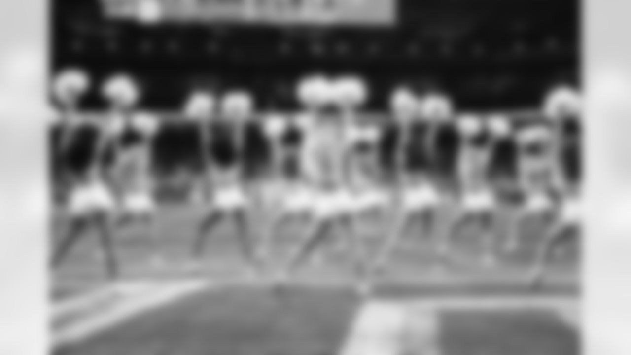 Detroit Lions Cheerleaders perform during an NFL football game against the Dallas Cowboys on Thursday, Dec. 4, 2025 in Detroit. (Mike Ferdinande/Detroit Lions)