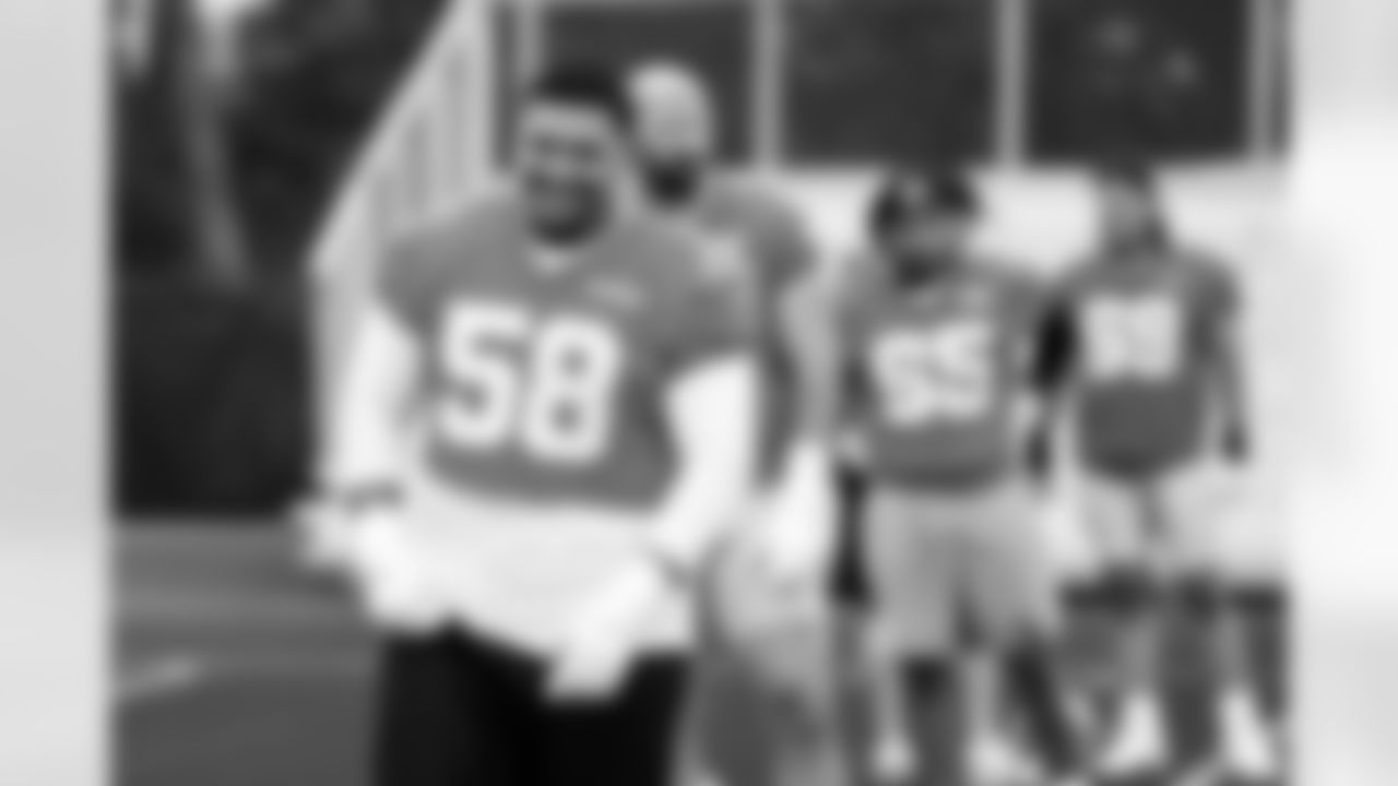 Detroit Lions tackle Penei Sewell (58) during OTAs at the Meijer Performance Center on May 28, 2025 in Allen Park, Mich. (Jeff Nguyen/Detroit Lions)