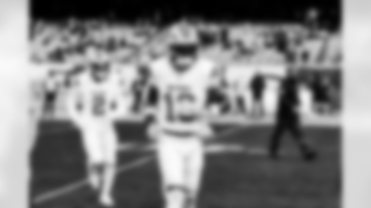 Detroit Lions safety Jalen Mills (13) before an NFL football game against the Chicago Bears on Sunday, Jan. 4, 2026 in Chicago. (Jeff Nguyen/Detroit Lions via AP)