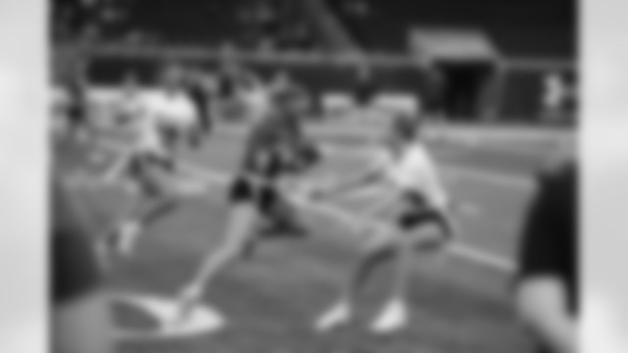 St. Joseph (#6) v Gibraltar Carlson (#7) during the Michigan Girls High School Flag Football state championship at Ford Field on June 1, 2025 in Detroit. (Carl Jones II/Detroit Lions)