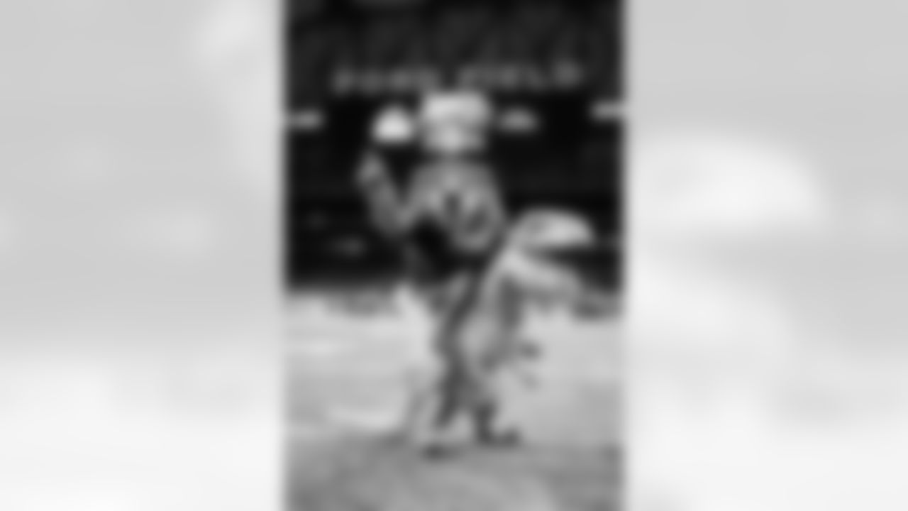 Detroit Lions Mascot Roary poses for a photo during the Cub Club Halloween event at Ford Field on Oct. 29, 2025 in Detroit. (Mike Ferdinande/Detroit Lions)