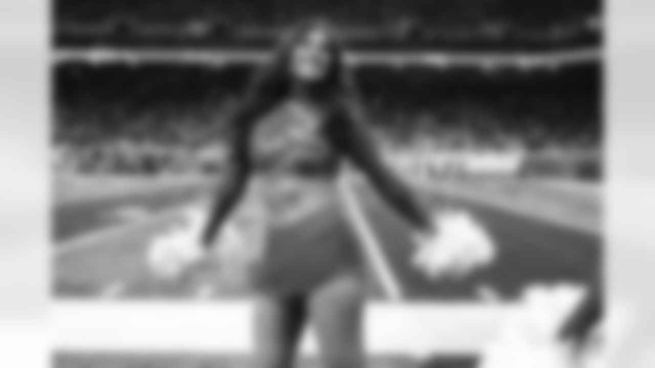 Detroit Lions Cheerleaders perform during an NFL football game against the Miami Dolphins on Saturday, Aug. 16, 2025 in Detroit. (Mike Ferdinande/Detroit Lions)
