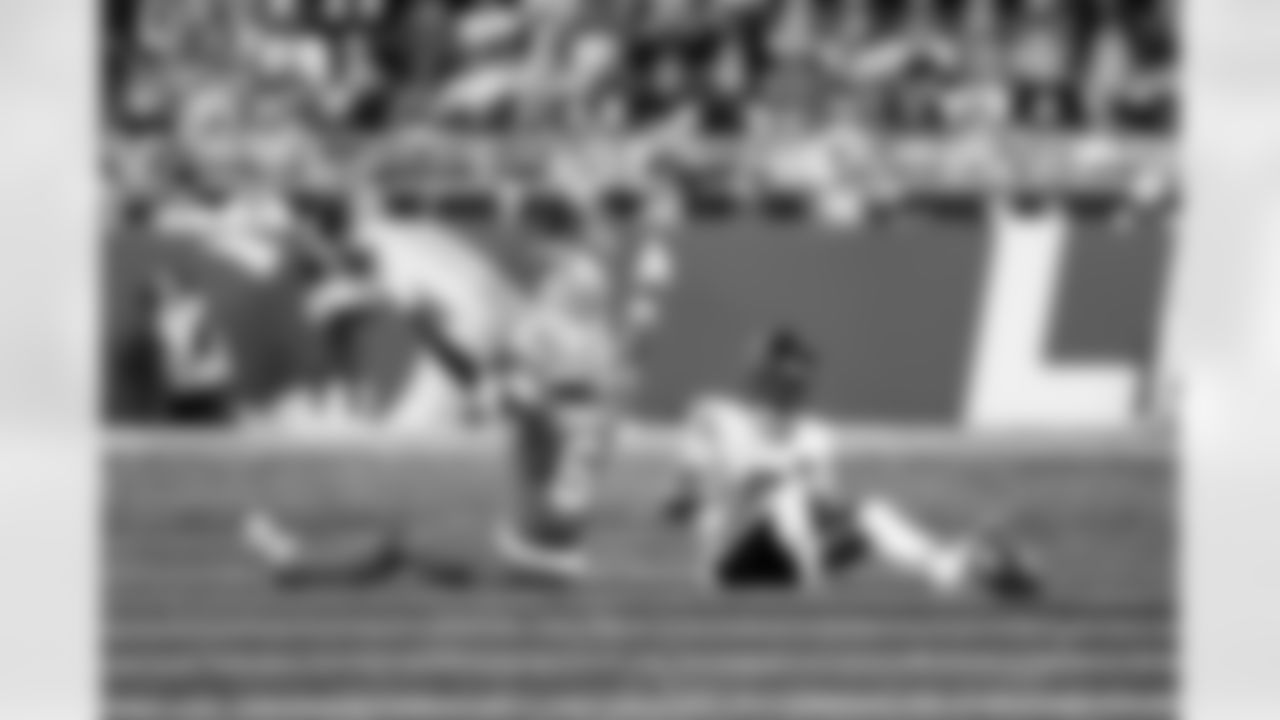 Detroit Lions cornerback Terrion Arnold (6) celebrates during an NFL football game against the Chicago Bears on Sunday, Sept. 14, 2025 in Detroit. (Jeff Nguyen/Detroit Lions via AP)